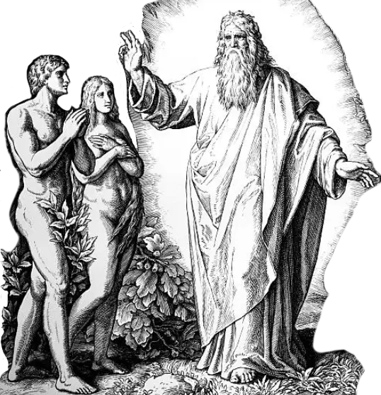 Adam and Eve with God